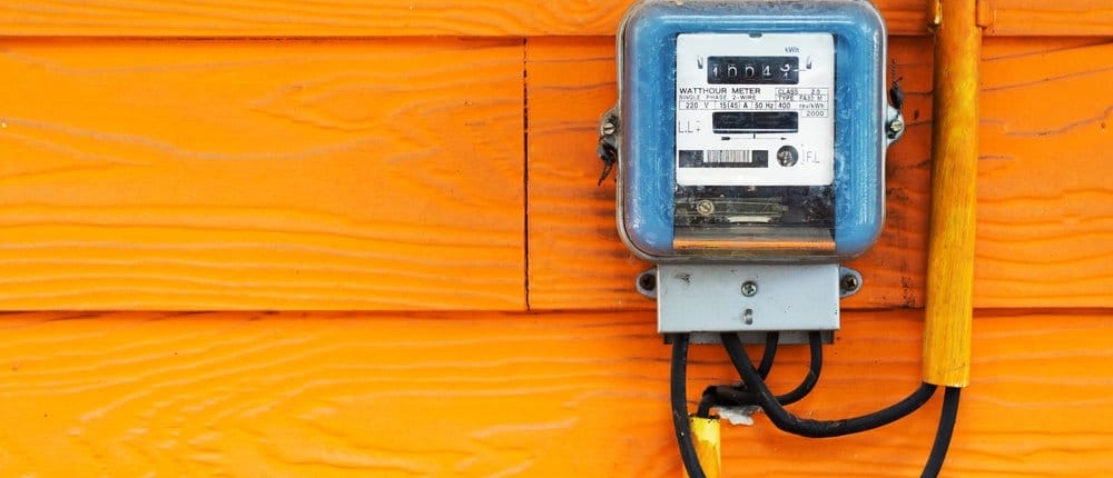 Picture of a prepaid electricity meter in Texas 