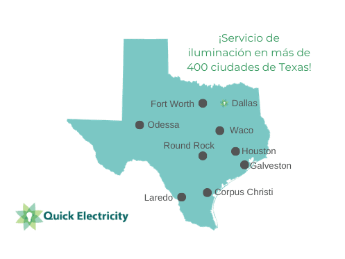 ¡Servicio de iluminación en más de 400 ciudades de Texas!