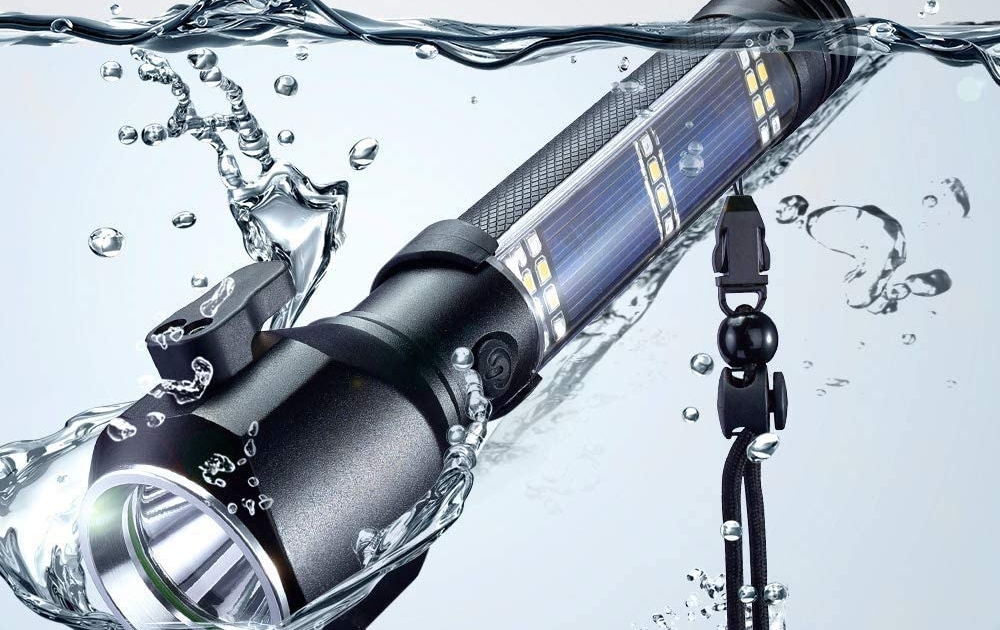 waterproof solar flashlights 