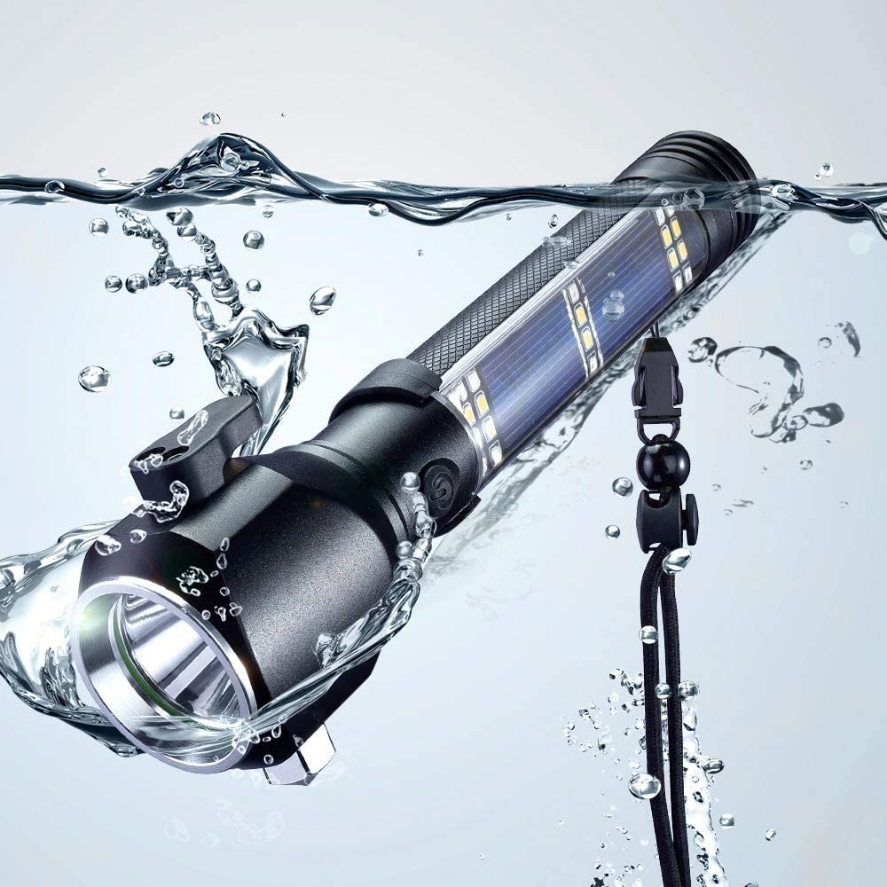 waterproof solar flashlights 