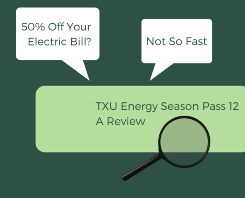 A breakdown of the TXU Energy Season Pass Electricity Plan