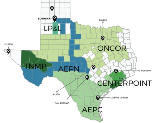 View Our Texas Electricity Deregulation Map